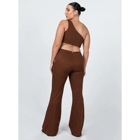 Princess Polly Take Care Set Brown Pants Sz. 6 NEW - Picture 6 of 14